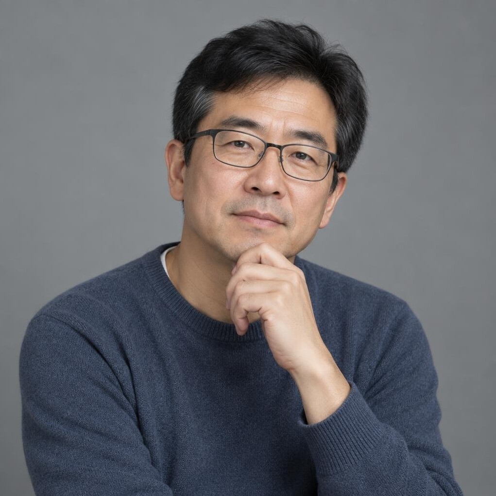 Portrait of an East Asian man in a casual sweater